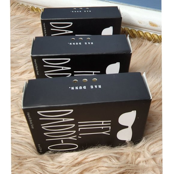 NIB RAE DUNN "HEY DADDY-O" SCENTED HAND & BODY SOAP / SET OF 3 - Picture 3 of 5
